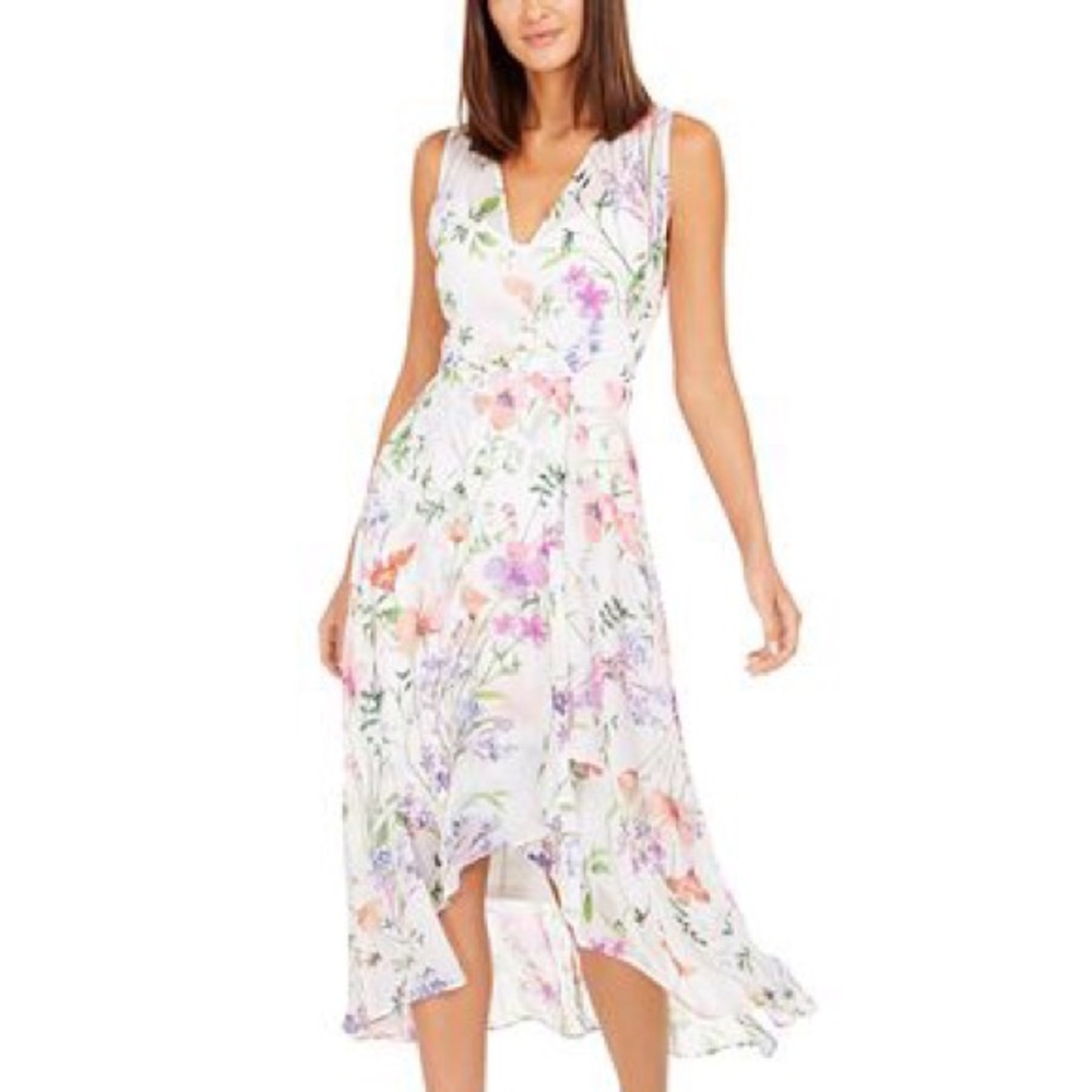 Chiffon Hi Low Maxi Floral Dress